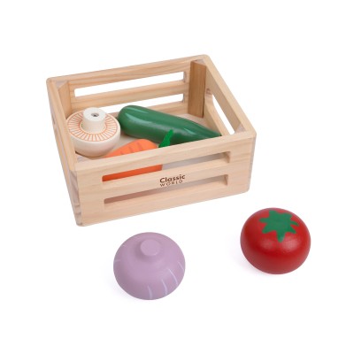 Ξύλινο Καλάθι με Λαχανικά Classic World