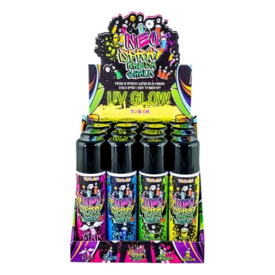 Spray κιμωλίας ΝΕΟΝ DISPLAY mix 16 τμχ 150ml